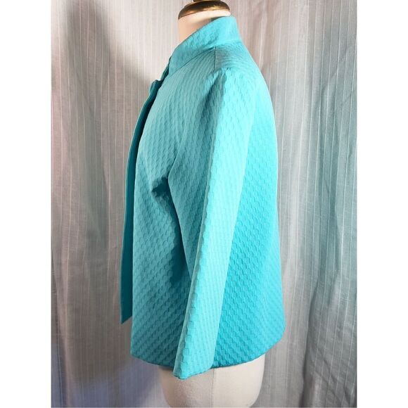 Scotty Lane Turquoise Quilted Cape Blazer - Size L - Picture 3 of 5